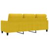 vidaXL 3-seater Sofa Yellow Velvet, metal, textilene 3-seater