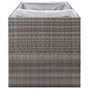 vidaXL Garden Planter Grey Steel frame, PE rattan Large Planters