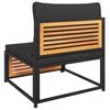 vidaXL Garden Sofa Anthracite Solid acacia wood, Powder-coated steel Small