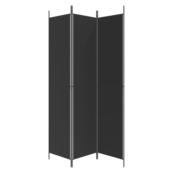 vidaXL 3-Panel Room Divider Black 59.1"x86.6" Fabric