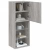 vidaXL TV Cabinet Grey Sonoma Engineered wood and glass Medium