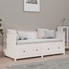 vidaXL Day Bed White Solid pine wood 39.4 x 78.7 in