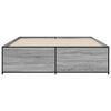 vidaXL Bed Frame Gray Sonoma Engineered wood, steel Double Durable