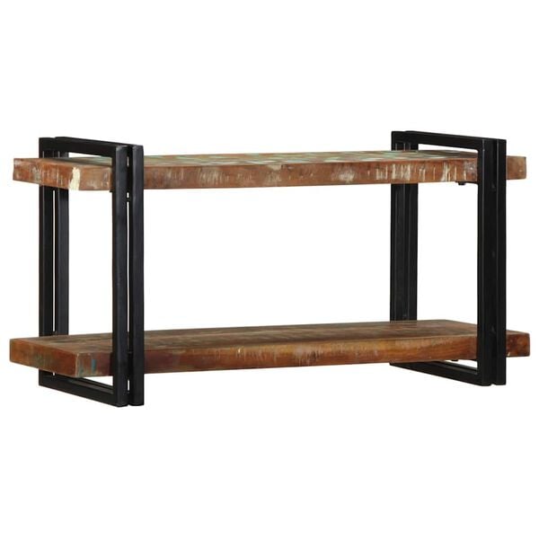 vidaXL Wall Shelf Multicolor Solid reclaimed wood, iron