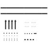 vidaXL Sliding Cabinet Door Kit 83.9 " Carbon Steel