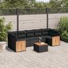 vidaXL Garden Sofa Set Black