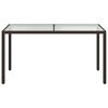 vidaXL Garden Dining Set Brown, Cream White