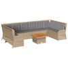 vidaXL Patio Lounge Set Beige and Light Gray