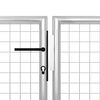 vidaXL Garden Gate Steel 196.9x59.1" Silver