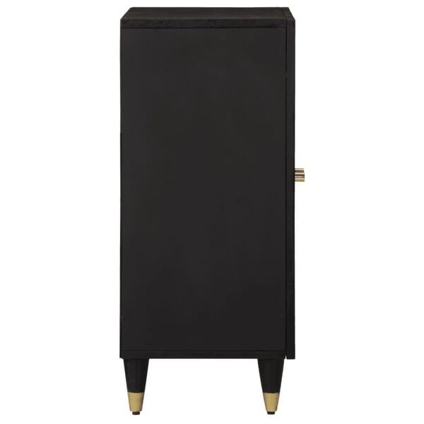 vidaXL Side Cabinet Black Solid Mango Wood Standard Cabinet