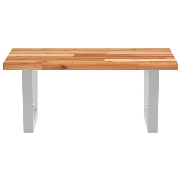 vidaXL Basin Shelf Wall Mounted Steel and Solid Wood Acacia