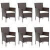 vidaXL Dining Set Brown and Cream White Solid Acacia wood, PE rattan Large