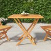 vidaXL Garden Table Warm Brown Solid Teak Wood 33.5 x 33.5 x 29.9 in