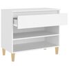 vidaXL Shoe Cabinet White Engineered wood, Solid eucalyptus wood Medium