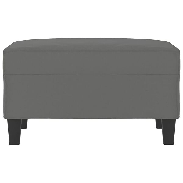 vidaXL Footstool Dark grey Microfiber fabric 27.6x21.7x16.1 in Durable