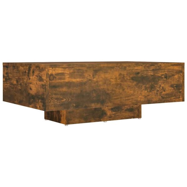 vidaXL Coffee Table Smoked Oak Engineered Wood 33.5 x 21.7 x 12.2 in