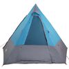 vidaXL Camping Tent with Roof Blue 189.76 x 141.73 x 89.37 in Taffeta