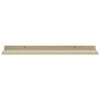 vidaXL Wall Shelf Set of 2 White and Sonoma Oak MDF 23.6in long