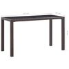 vidaXL Outdoor Dining Table Brown
