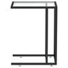 vidaXL Side Table Transparent and Black
