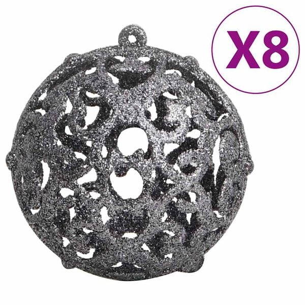 vidaXL Christmas Bauble Set Set of 111 White and Grey Polystyrene (PS)