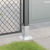 vidaXL Post Bases Square 4 pcs Silver 2.80x2.80" Galvanised Steel