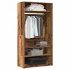 vidaXL Wardrobe Old Wood Engineered Wood 39.4 x 19.7 x 78.7 in Wardrobe