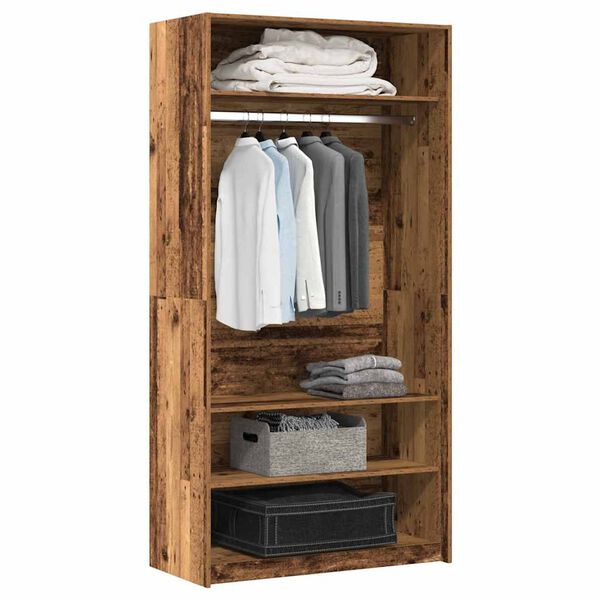 vidaXL Wardrobe Old Wood Engineered Wood 39.4 x 19.7 x 78.7 in Wardrobe