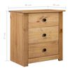 vidaXL Bedside Cabinet Natural Solid pine wood Medium Bedside Cabinet
