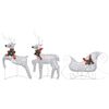 vidaXL Reindeer And Sleigh Christmas Decoration Set of 6 Silver