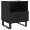 vidaXL Bedside Cabinet Set of 2 Black Engineered wood, Iron Medium