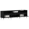 vidaXL TV Cabinet Black oak 59.06 x 11.81 x 17.52 in Engineered wood