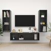 vidaXL TV Cabinet Set High gloss gray Engineered wood TV Cabinet Set