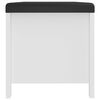 vidaXL Storage Box White Engineered wood, faux leather with foam filling