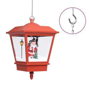 vidaXL Christmas Hanging Lamp Red PVC, metal Medium