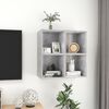 vidaXL Wall Cabinet Set of 4 Concrete Grey Engineered Wood Medium
