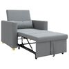 vidaXL Pull out Sofa Bed Single Light grey 35.43 x 64.96 x 34.25 in
