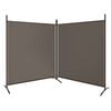 vidaXL 2-Panel Room Divider Anthracite 137"x70.9" Fabric