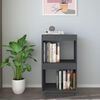 vidaXL Book Cabinet Grey Solid Pine Wood Compact Book Cabinet