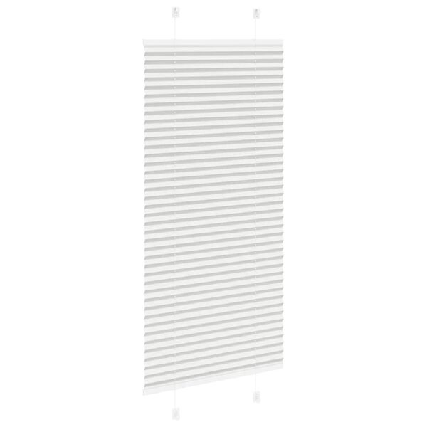 vidaXL Pleated Blind Light grey Polyester 21.7 x 43.3 in