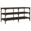 vidaXL Shoe Bench Brown Oak Engineered wood, metal Adjustable Feet