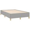 vidaXL Box Spring Bed with Mattress Light grey, White