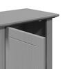 vidaXL Bathroom Wall Cabinet Gray Solid pine, engineered wood, metal