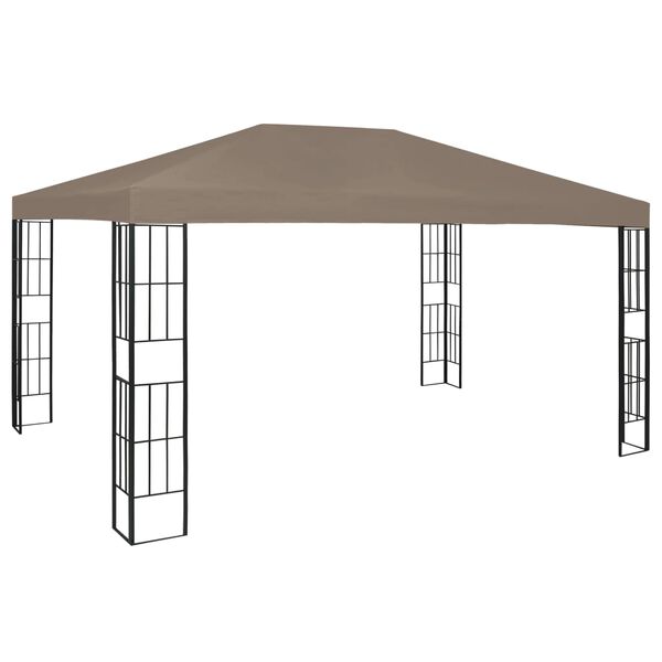 vidaXL Gazebo Taupe Polyester canopy, steel frame Large Gazebo