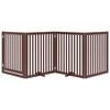 vidaXL Dog Gate Set of 4 Brown Poplar Wood 126 in Length Foldable