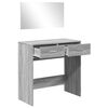 vidaXL Dressing Table Gray Sonoma Engineered Wood, Glass Medium