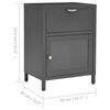 vidaXL Nightstand Set of 2 Anthracite Steel, tempered glass Nightstand