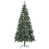 vidaXL Christmas Tree Green and white PVC 82.7 in tall