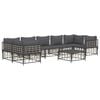vidaXL Garden Lounge Set Anthracite Poly Rattan Large Modular