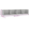 vidaXL Wall Shelf Concrete gray Engineered wood 39.4x7.1x7.1 in